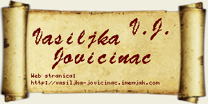 Vasiljka Jovičinac vizit kartica